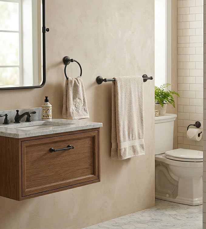 Royal Series 3 Piece Black Bathroom Hardware Set: MBA5500-3