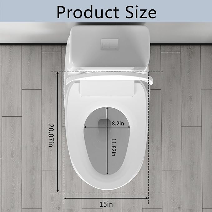 Bidet Toilet Seat Elongated, Unlimited Warm Water, Heated Toilet Seat, Warm Air Dryer, Rear and Front Washing, Soft Closed Toilet Lid, Night Light, Requires Outlet,white