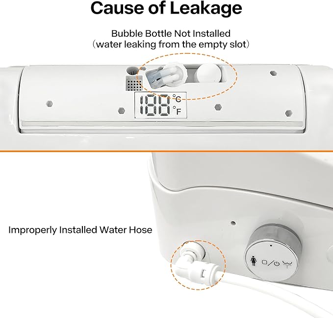 Smart Toilet with Bidet Built In, Bubble Shield, Heated Bidet Seat with Warm Water & Dryer, Radar Sensor Auto Open/Close, LED Temp Display, Electric Bidet Toilet Seat for Bathroom