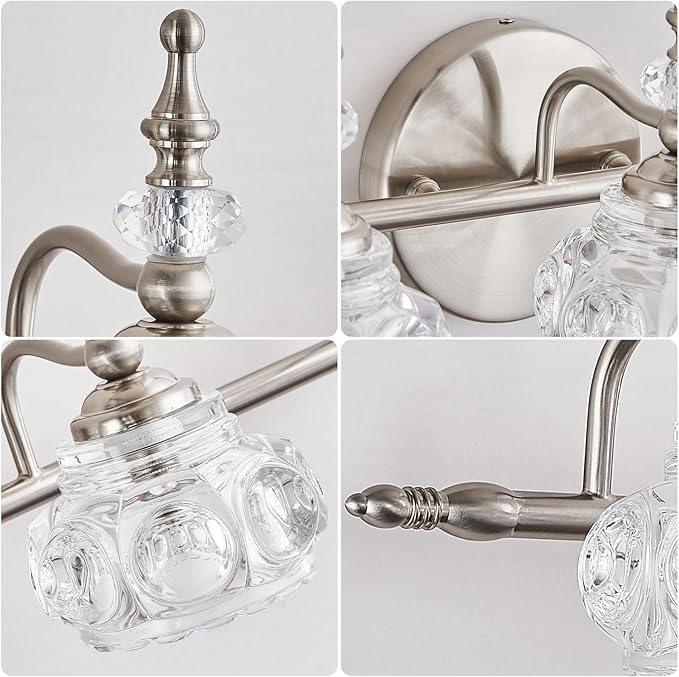 Modern Bathroom Brushed Nickel Vanity Light Fixtures Vintage 5-Light Vanity Lights Bathroom Lighting Fixtures Living Room Vanity Lighting Fixtures Over Mirror