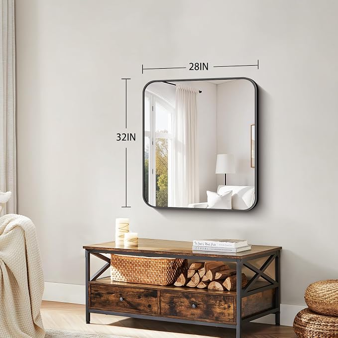 Koonmi Bathroom Wall Mirror,28x32 Inch Large Vanity Mirror for Over Sink