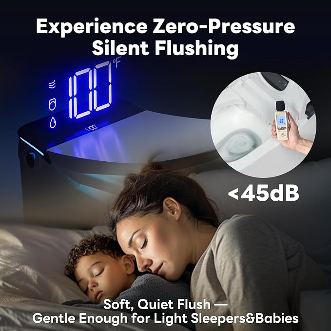 CANEST Smart Toilet with Ultra-Micro Bubble Wash, Foam Dispenser(FC-002PRO) | 0.1s Instant Warm Water, 1000g MAP Flush, Full-Area Seat Sensor, Auto Temp Control, Auto Open/Close,Foot Sensor,Deodorization