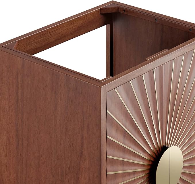 Modway Daylight Bathroom Vanity Cabinet-Sink Basin Not Included, 24 Inch, Walnut