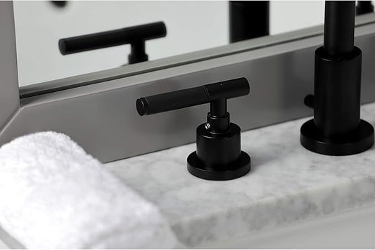 Fauceture FSC8920CKL Kaiser Widespread Bathroom Faucet with Pop-Up Drain, Matte Black