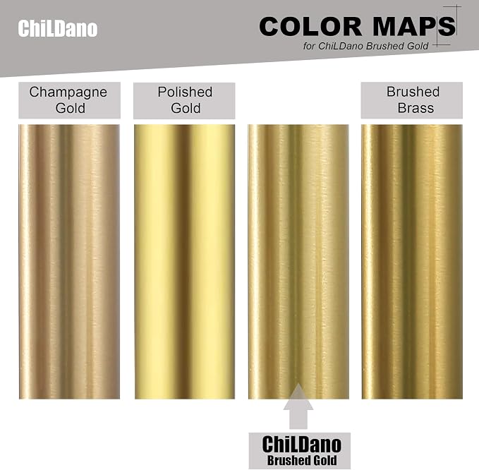 ChiLDano Brushed Gold Bathroom Faucets 3 Hole with Drain and Supply Hose | 2 Handles Brushed Gold Widespread Bathroom Faucet for Sink 3 Hole, 8 inch Bathroom Sink Countertop Faucet Matte Gold CH3166BG