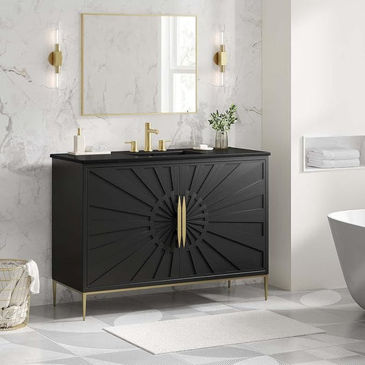 Modway Awaken Bathroom Vanity Cabinet, 48", Black Black