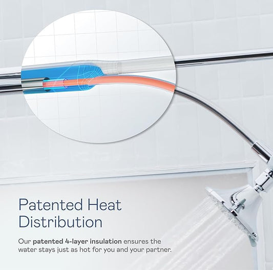 BOONA Tandem Shower as seen on Shark Tank | Dual Shower Head for Couples (King Krome, One Showerhead)