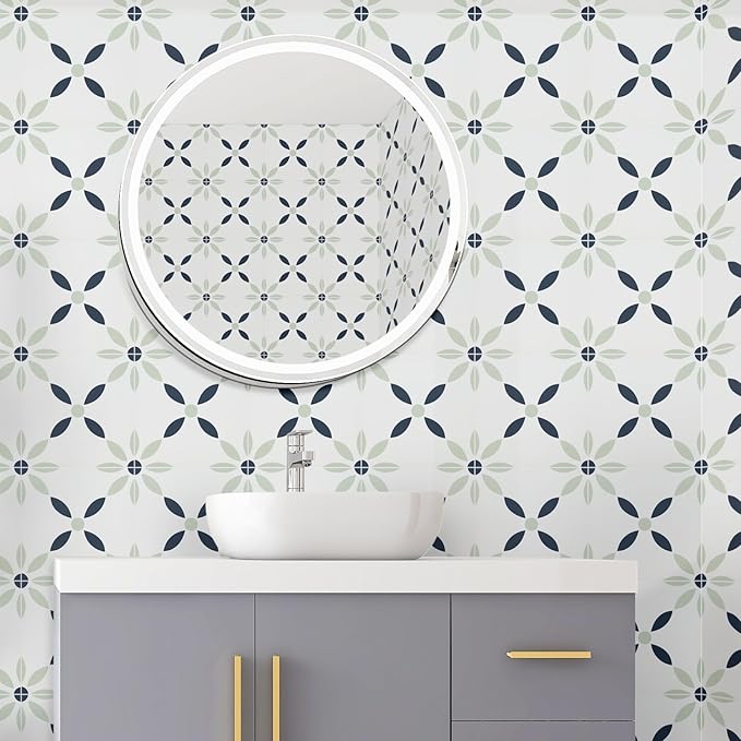 MSI Greta 8x8 in. Encaustic Matte Porcelain Tile – Bathroom, Kitchen Backsplash, Accent Wall, Shower Wall