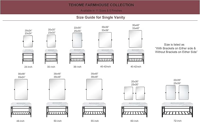 TEHOME Pivot Mirror for Bathroom Matt Black Tilt Beveled Mirror Rectangle Bathroom Mirror Pivoting Metal Framed Vanity Mirrors for Wall, Vertical, Overall 22.91 x 24 inches (Mirrror 19 x 24 inches)