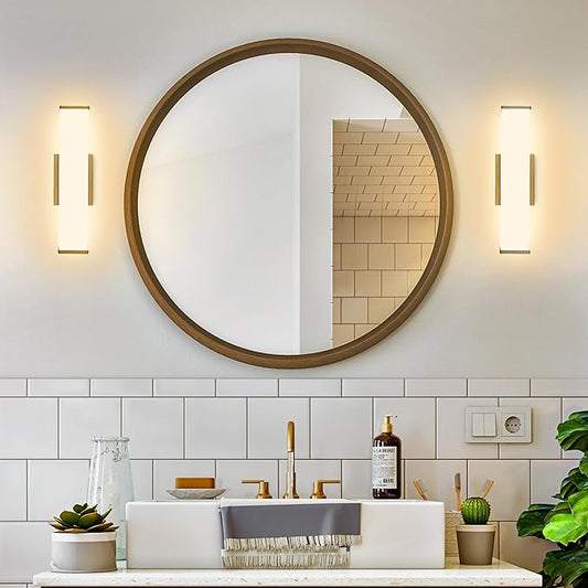 16in Modern Wall Sconces, Dimmable Bathroom Vanity Lights, 3000K Warm White LED Indoor Sconces Lighting for Bathroom, Stairs, Living Room, Bedroom. Hardwired.