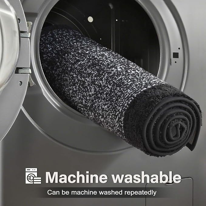 Bathroom Rugs 30x20 Non Slip Washable, Dark Grey Bath Mat for Bathroom Floor Tub, Soft Absorbent Quick Dry Mats for Shower, Bathtub,Home Decor