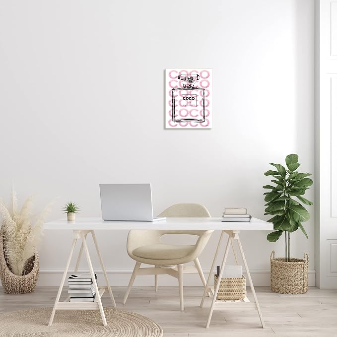 'Glam Perfume Bottle Brand Text'| Wall Plaque Art | Stupell Industries | 13 x 19 Inches, Easy to Hang and Sturdy, Made in USA, by Amanda Greenwood