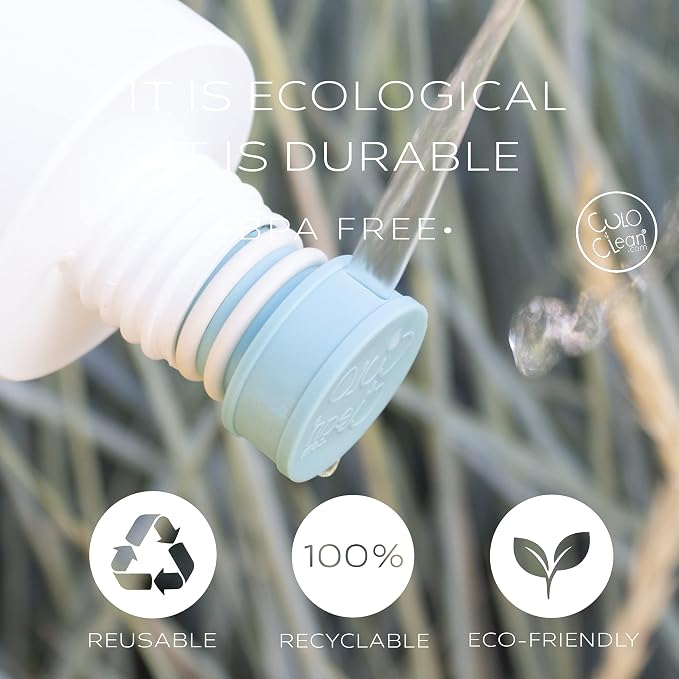 CuloClean Portable Bidet for Toilet or Travel. Peri Bottle for Men and Women. Handheld Spray. Bath Essentials (Aquamarine)