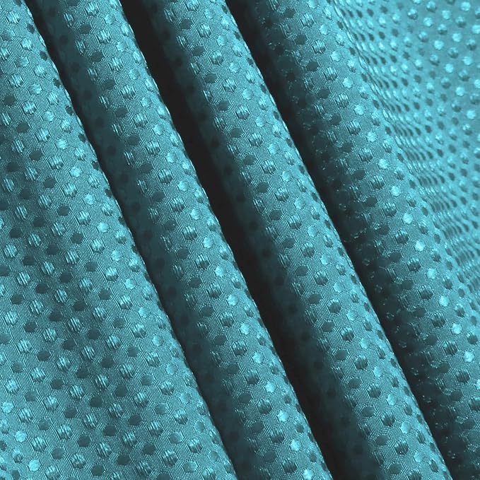 Clara Clark Teal Shower Curtain - Hotel Quality Waffle Fabric Bath Curtain 72x72, Heavy Duty Waterproof Shower Curtains for Bathroom