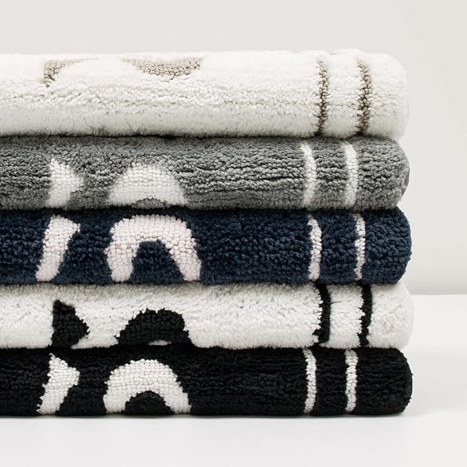Mohawk Home Hers Casual Novelty; Solid Black 1' 5" X 2' Bath Mat Perfect for Bathroom