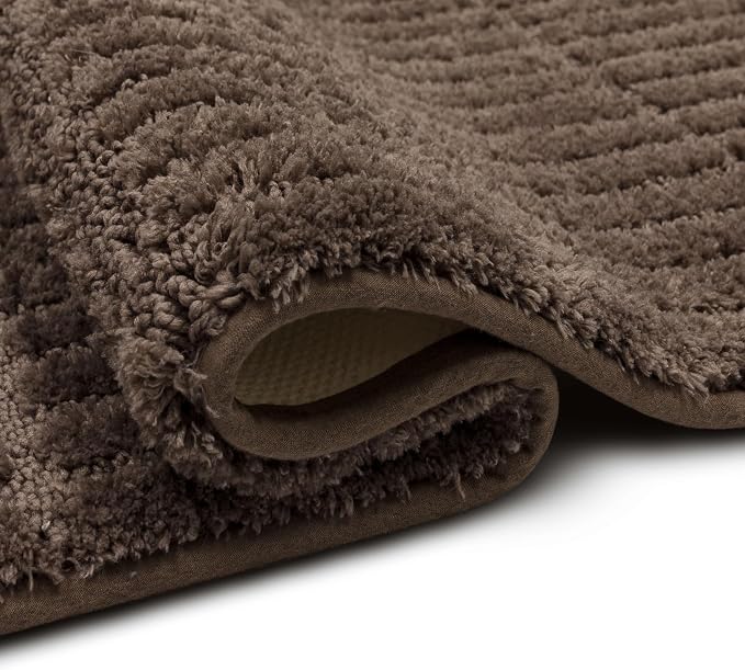 Mohawk Home Sanctuary Casual Solid Dark Brown 1' 5" X 2' Bath Mat Perfect for Bathroom