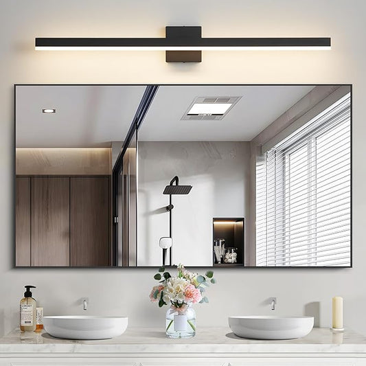 Black Bathroom Vanity Light 39.4 inch, 30W Dimmable 5CCT LED Modern Bathroom Light Fixture Over Mirror - ETL Certificated