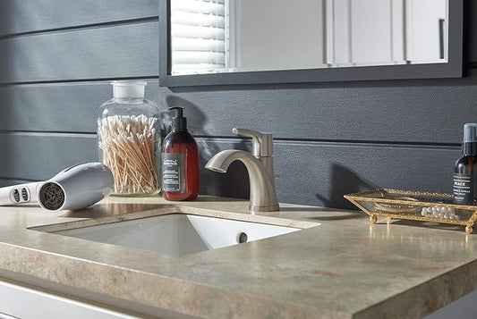 Peerless P1535LF-BN Parkwood Handle Lavatory Faucet Single Hole, Brushed Nickel