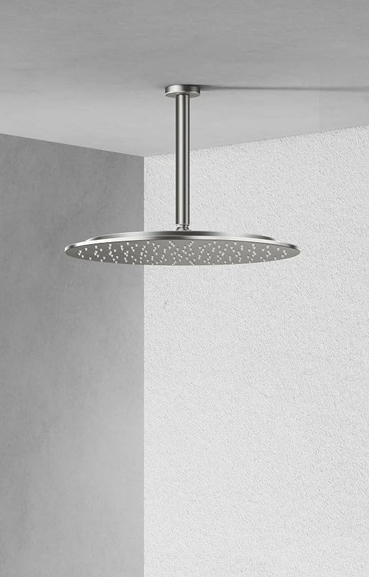 VBFF-Shower Head,rain shower head, 16 inch- Round Shower Head, 1.8 GPM Flow Rate, rainfall showerhead,VBFF14 (Brushed Nickel)