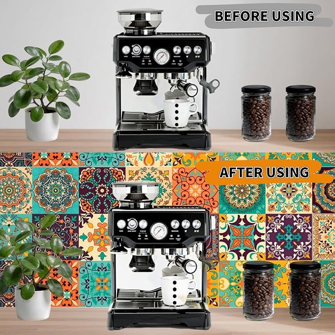 24 PCS Peel and Stick PVC Tile Stickers Waterproof Removable | for Kitchen Bathroom Backsplash, Waterproof Self-Adhesive Removable Decals, Easy DIY Decor, Smooth Surfaces, 5.9.1x5.91in