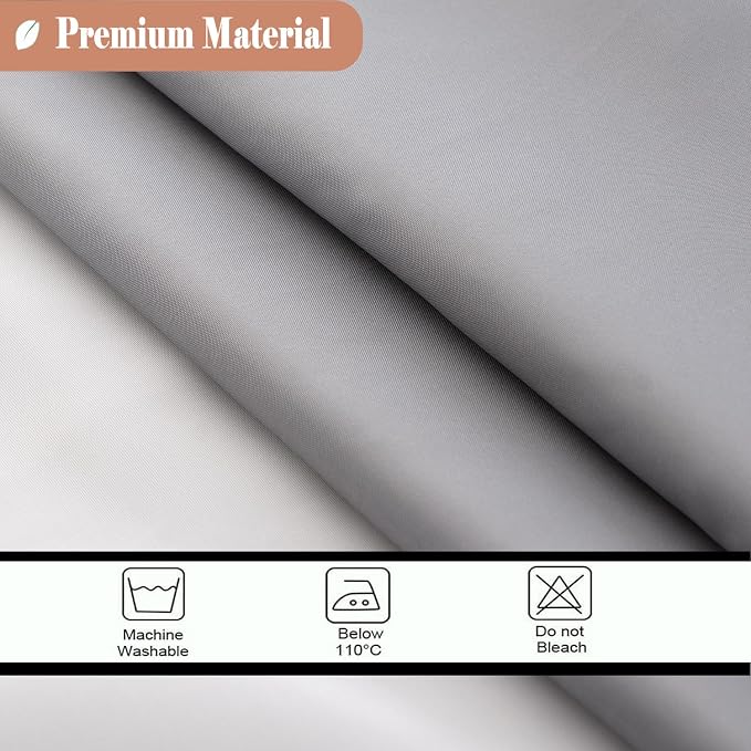 UFRIDAY Stall Shower Curtain Grey and White,48 x 78 Inch Fabric Shower Curtain with Window.Shower Curtain for Bathroom and Bathtubs,Machine Washable, Hotel Quality