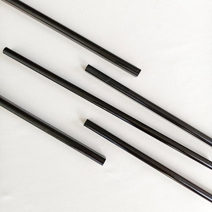 Black Marble Pencil Tile, 10 Pack 0.39in x 12in Marble Tile Edge Trim Polished for Kitchen Backsplash, Bathroom and Shower Walls