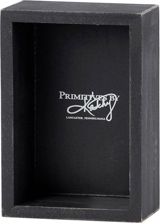 Primitives by Kathy Classic Box Sign, 6 x 4-inch, Behind Every Strong Woman Is A Dog Who Follows Her To The Bathroom - dog lover, pet parent gift - office & home decor for wall shelf or tabletop display