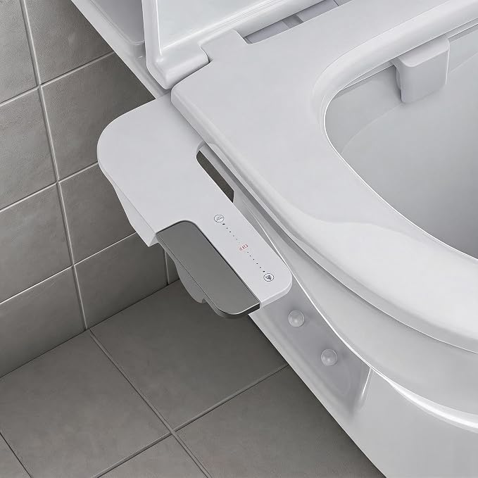Bidet Attachment for Toilet, Non-Electric Dual Nozzle Bidet Sprayer with Adjustable Water Pressure, Cold Water Toilet Seat Attachment for Feminine and Personal Hygiene