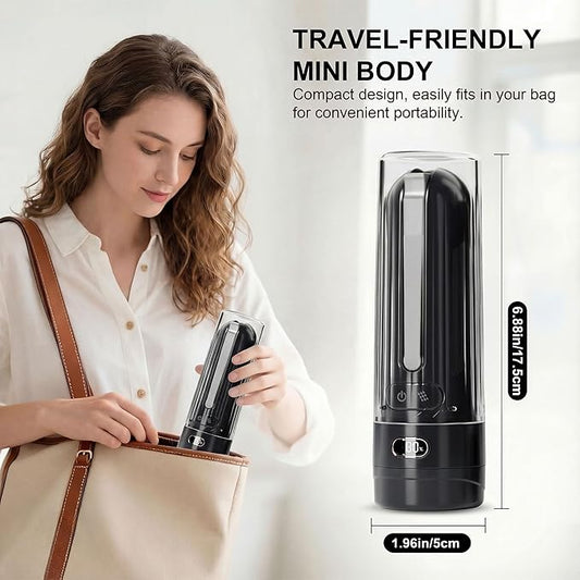 Portable Bidet for Travel | Bathroom - Rechargeable Electric Bidet Sprayer with 3 Pressure | Waterproof for Ultimate Personal Hygiene Cleaning at Home Office and Camping (Black)