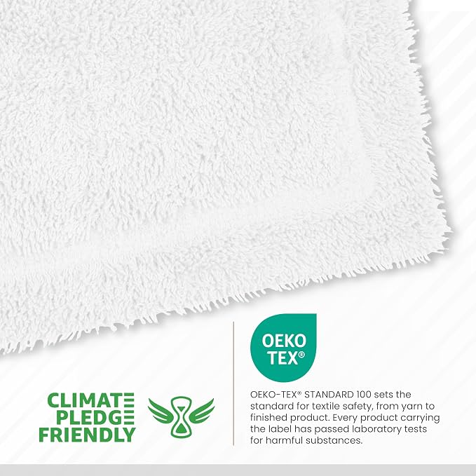Martex Ringspun Bath Rug, 20" x 30", White | 100% Cotton, Super Soft, Super Absorbent, Non-Slip, Quick Drying