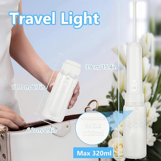 Joyzan Portable Bidet for Travel,320ML Electric Rechargeable Bidet Handheld | Waterproof Pocket Toilet Bottle Sprayer 3 Modes Cordless Personal Hygiene Postpartum Care Camping Women Men Baby Cleaning