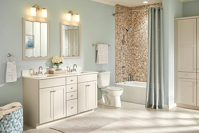 Peerless Precept Centerset Bathroom Faucet Brushed Nickel, Bathroom Sink Faucet, Drain Assembly, Brushed Nickel P299102LF-BN