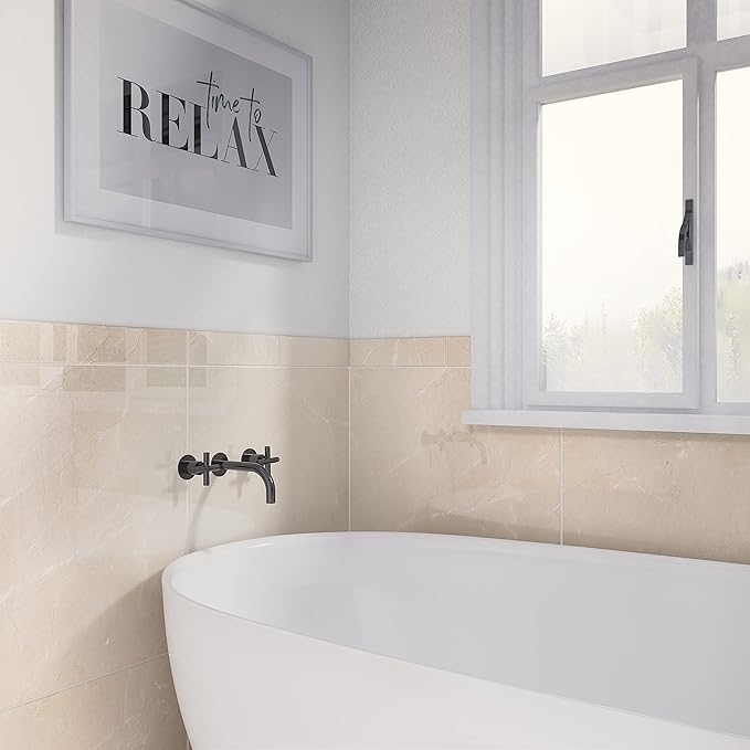 Daltile Perpetuo 24" X 24" Porcelain Marble Look Floor Tile in Polished Elegant Beige (4 pieces per carton) (15.20 sqft per carton)