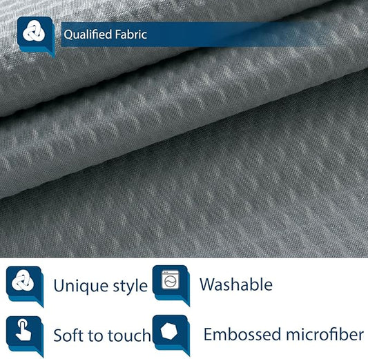 Barossa Design Soft Microfiber Fabric Shower Liner or Curtain - Lightweight, Hotel Quality, Machine Washable, Water Repellent - Dark Grey, 70 x 72 inches