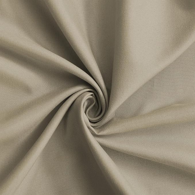 Homechoice Decor Taupe Ruffle Shower Curtain 72" W x 72" H | Vintage Handcrafted Bow Tie Bath Curtain for Master Bathroom, Ruched Microfiber Bathroom Curtain with 12 Buttonholes (LQ-10)