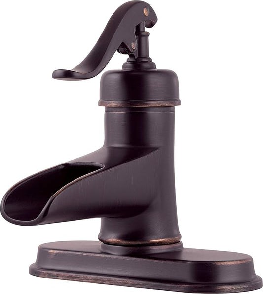 Pfister LF-M42-YPYY Ashfield Single Control 4" Centerset Bathroom Faucet in Tuscan Bronze, 1.2gpm