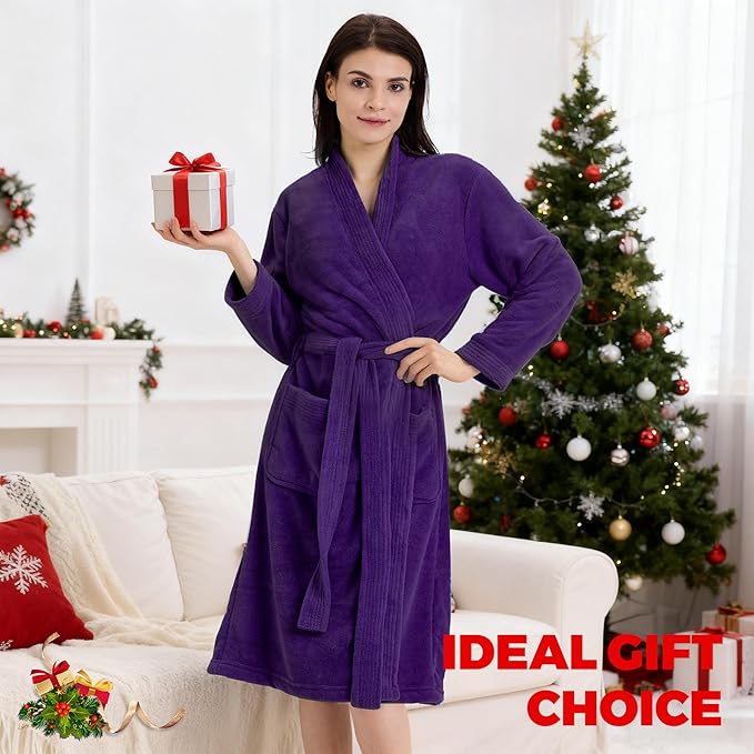 Towel Robe for Women – Soft Absorbent Kimono Bathrobe, Quick-Dry Spa Shower & Hotel Use