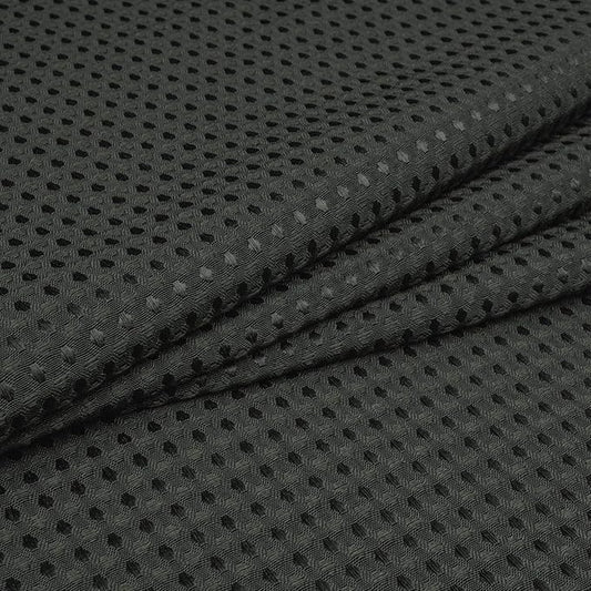 Barossa Design Waffle Weave Shower Curtain Hotel Luxury Spa, 230 GSM Heavy Duty Fabric & No Blowing, Water Repellent and Machine Washable - Graphite Gray, 71"x72"
