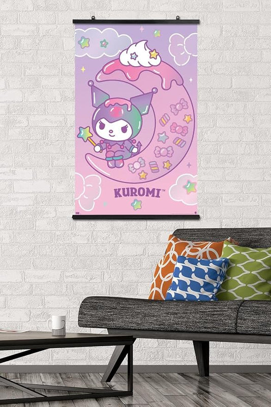 Trends International Hello Kitty and Friends: 24 Dreamland - Kuromi Wall Poster, 34L x 22.4W, Premium Poster & Clip Bundle