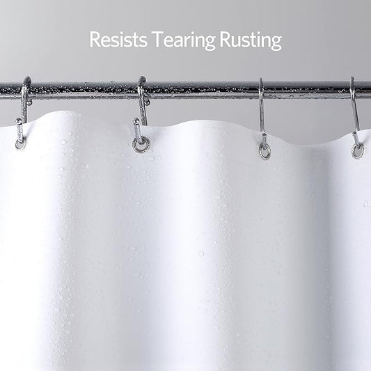 EHZNZIE Shower Curtain Liner Light Weight PEVA, Shower Liner 72x72 Inches, Waterproof, No Chemical Smell with 12 Rust Proof Metal Grommets for Bathroom Shower Curtain, Frosted