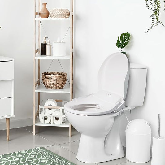 SmartBidet® SB-2600 Electric Smart Bidet™ Seat Unlimited Hot Water - Electronic Heated Toilet Seat with Warm Air Dryer and Temperature Controlled Wash Functions - Elongated