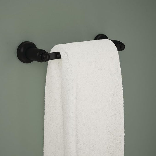 Delta Saylor 2-Piece Bathroom Set with 8 in. Hand Towel Holder and Toilet Paper Holder | Matte Black Bathroom Accessories | Bathroom Hardware Set