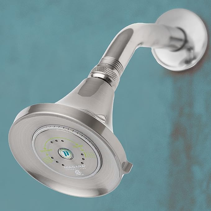 Niagra Conservation N3917BN Earth Luxe High Efficiency Showerhead, Brushed Nickel