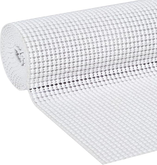 EasyLiner Select Grip Shelf Liner - Easy to Install & Cut to Fit - Non Slip, Non Adhesive, Drawer Shelf & Cabinet Liner for Kitchen, Bathroom, Pantry Cupboards - 20in. x 6ft. - White - 6 Rolls