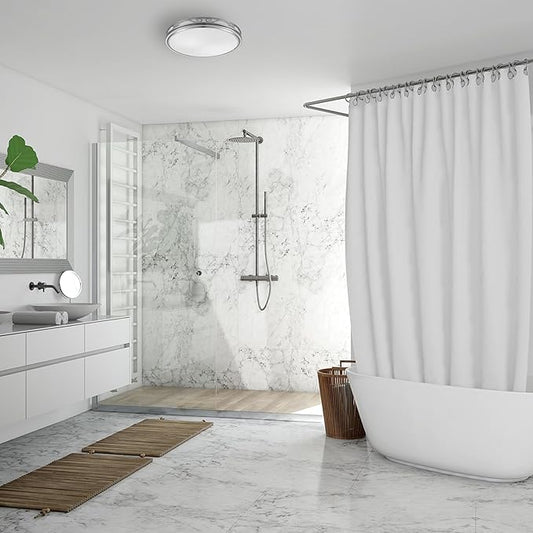Good Housekeeping 83008 Roman Decorative 110 CFM 3.0 Sones Bathroom Ventilation Exhaust Fan with Light & Night-Light, Brushed Nickel