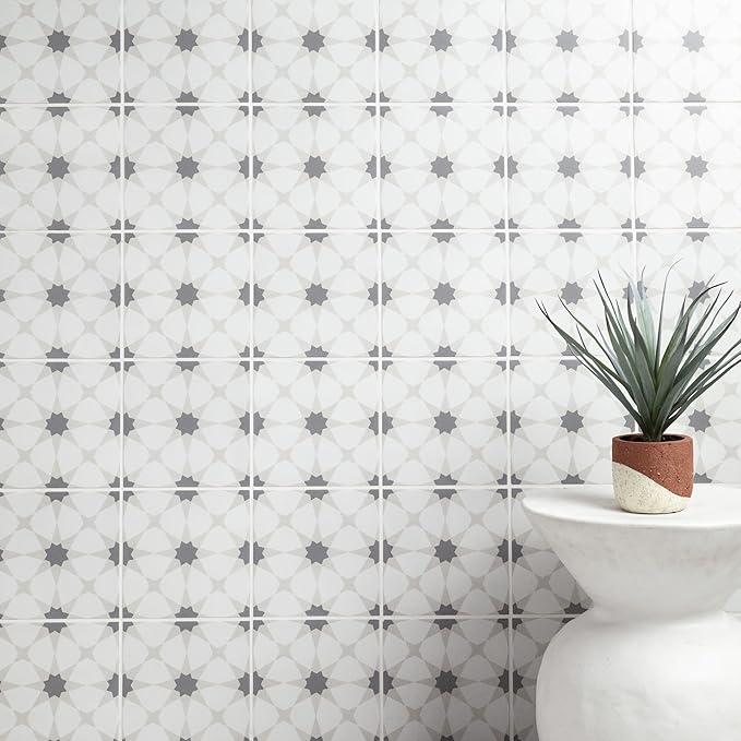 MSI Zoudia 8x8in Encaustic Matte Porcelain Floor Wall Tile Accent Wall Tile