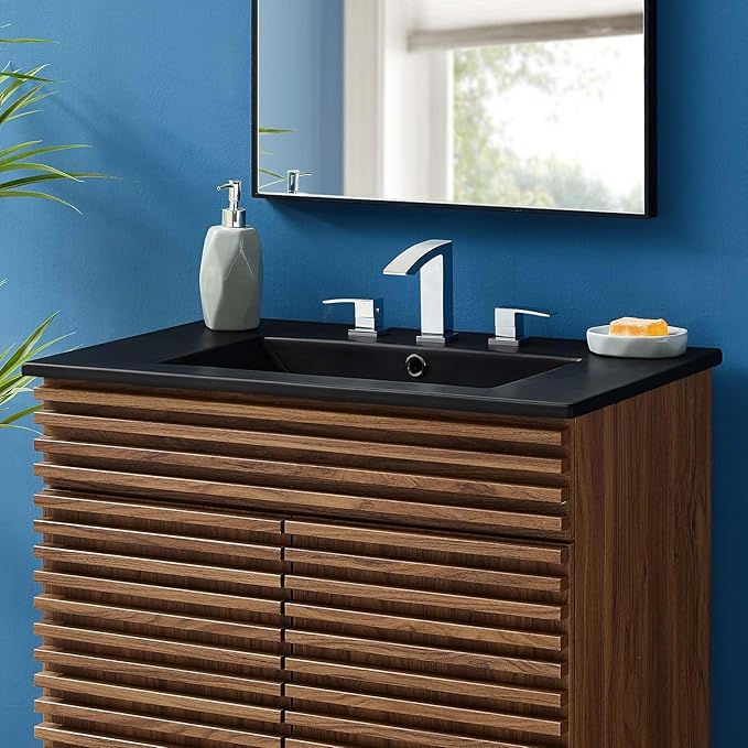 Modway EEI-5070-BLK Cayman 30" Bathroom Sink, Black