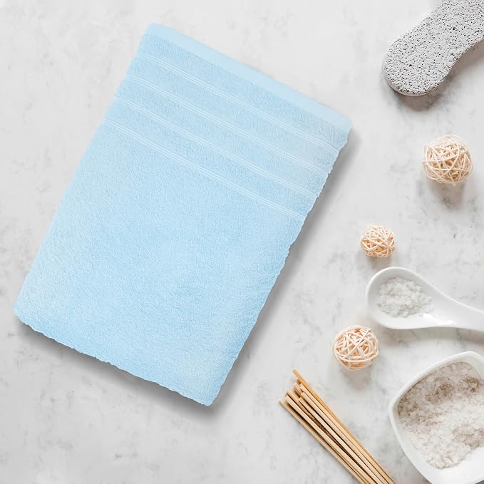 Avalon Towels Bath Towels Set of 4, Size 30 x 60 Inches - 60% Cotton, 40% Viscose Made from Bamboo, Soft and Absorbent, Thin and Quick Drying, Lightweight, Perfect for Daily Use