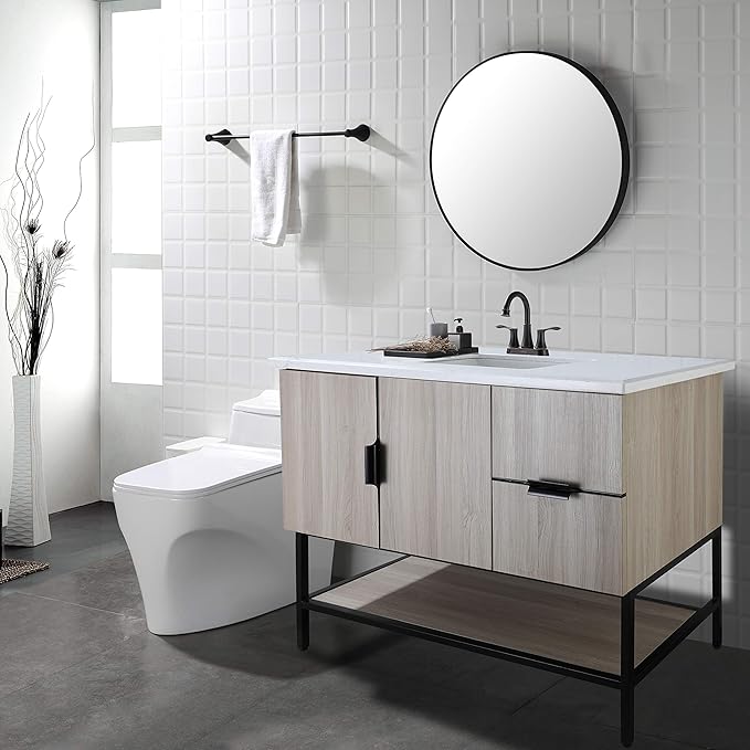 PARLOS 2-Handle Bathroom Sink Faucet High Arc Swivel Spout with Metal Drain Assembly and Faucet Supply Lines, Oil Rubbed Bronze, Demeter 13628