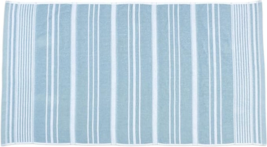 Martex Restore Batten Stripe Bath Towel – Soft, Absorbent, Moisture-Wicking and Quick to Dry – Lightweight for Everyday Use – Comfortable Feel with Convenient Loop for Hanging – 30" x 56" – Mineral